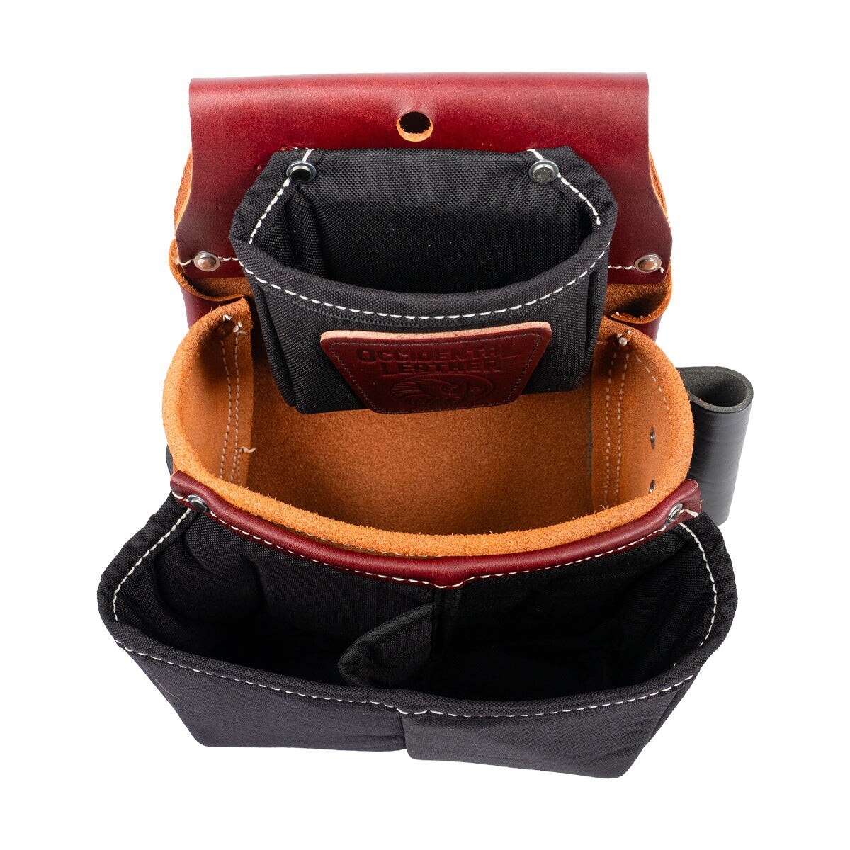 Occidental Leather 5564 Belt-Worn Fastener Bag with Divided Nylon Double Bag - 7