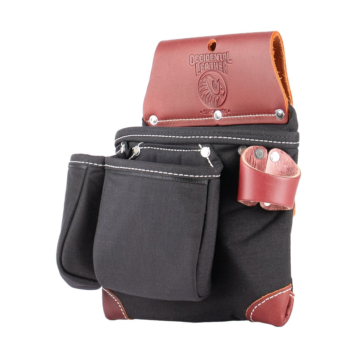 Occidental Leather B8017DBLH Black Left Handed OxyLights 3 Pouch Tool Bag - 4