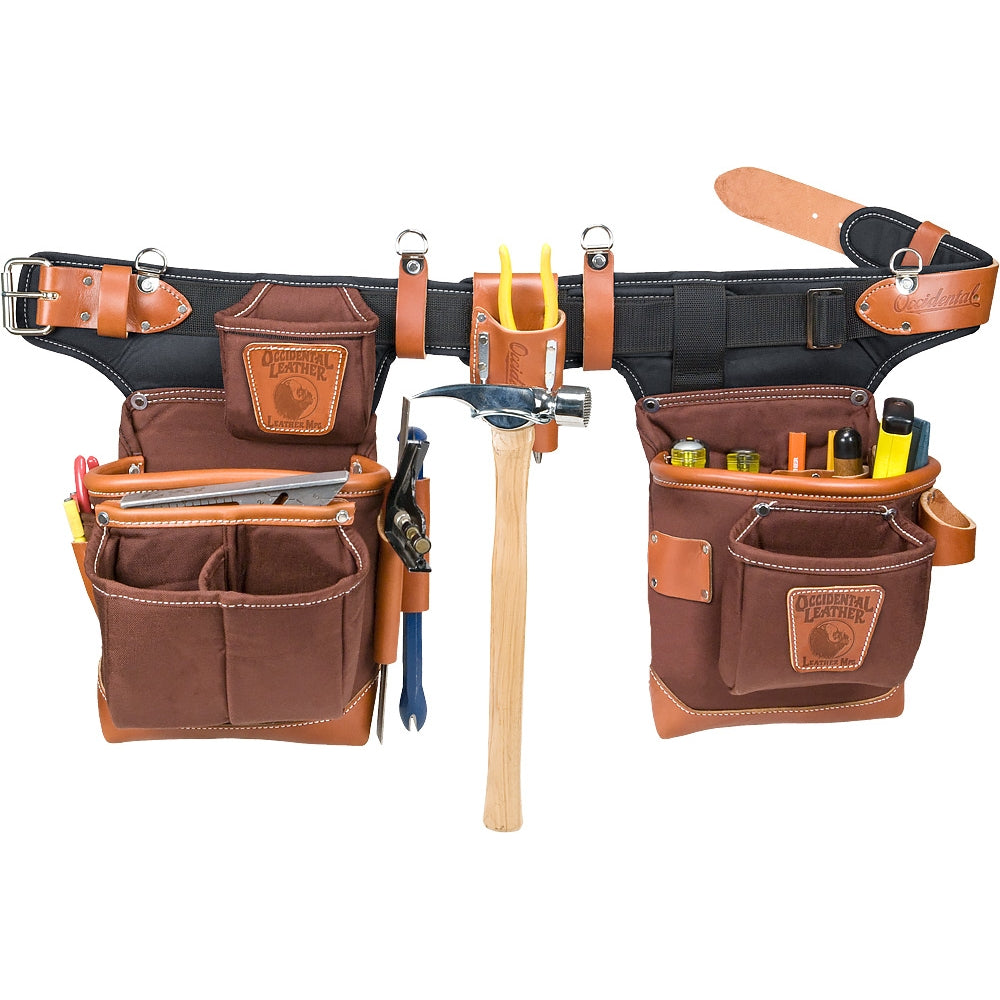 Occidental Leather Adjust-to-Fit FatLip Nylon Tool Belt Set - Cafe 9855